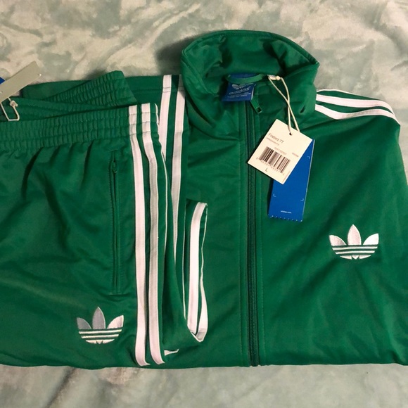 adidas Other - Green Firebird Adidas Tracksuit